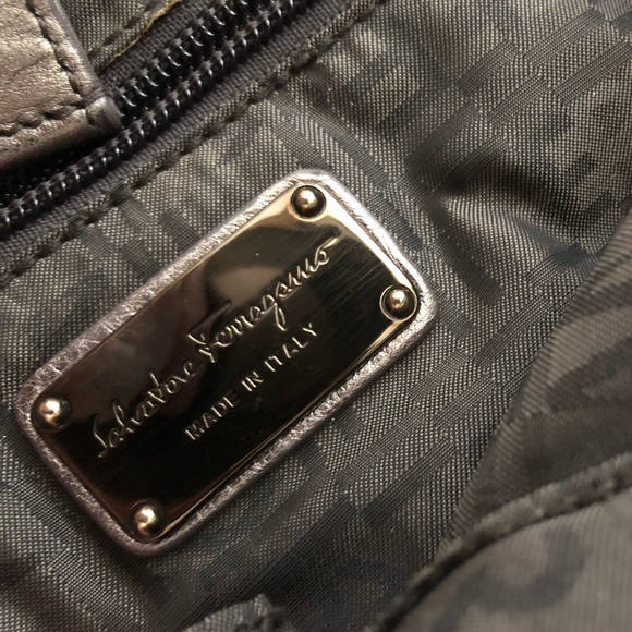 Salvatore Ferragamo Metallic Shoulder Tote Bag - Picture 7 of 11